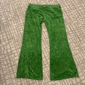 Juicy couture green velour pants
